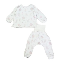 Opus Baby Pajamas Set, Fluffy, 6 Layers, Gauze Pajamas with Belly Wrap, Rabbit pattern