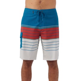 O'NEILL Men's Hyperfreak Divergent Board Shorts - 21 Inch Outseam, Premium Quality for Ultimate Comfort and Style, Cream-32