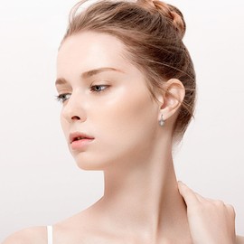 Wave Earrings Sterling Silver Wave Opal Hoop Earrings Leverback Wave Ocean Jewelry Gifts for Women