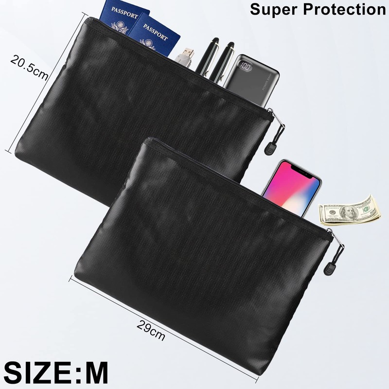 DBREAKS Fireproof for Document Bag, Pack of 2 Fireproof Bag,