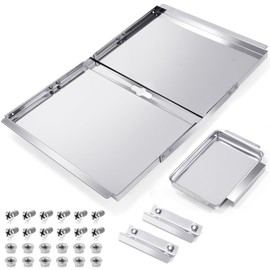 Hiorucet Grease Tray with Catch Pan for Dyna Glo, Nexgrill, Backyard Grill, Kenmore, BHG, Grillmaster, Expert, BBQ-Pro 4/5 Burner Grill Replacement Parts, Adjustable 24''-30'' Gas Grill Drip Pan.