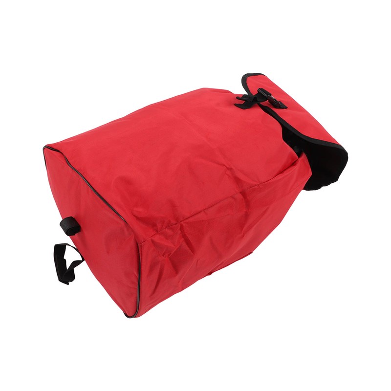 Red Folding Shopping Bag Waterproof Trolley Cart Handle Bag Reusable