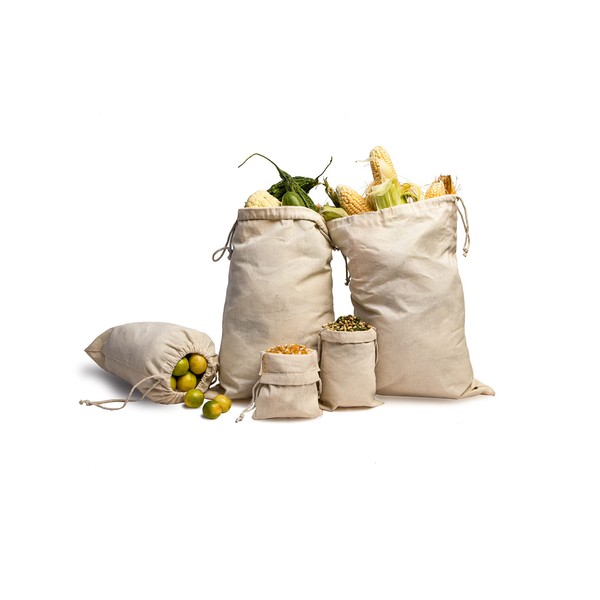 100% Organic Cotton, Biodegradable and Reusable Premium Quality Muslin Drawstring