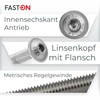 Rounded Head Screws with Flange and Hexagon Socket M4 x