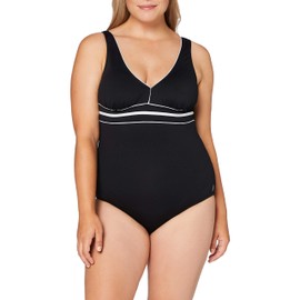 Haute Pression D8003 Women's Swimming Costume, Black (Noir/Blanc C01)