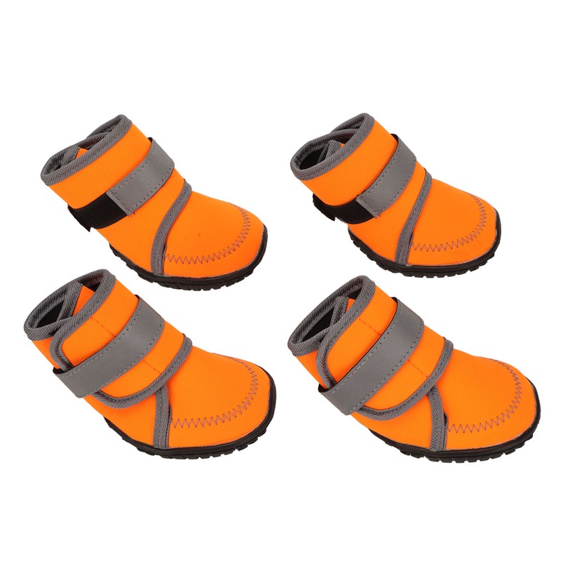 4pcs Dog Boots Soft Rubber Waterproof Pet Dog Paw Protector