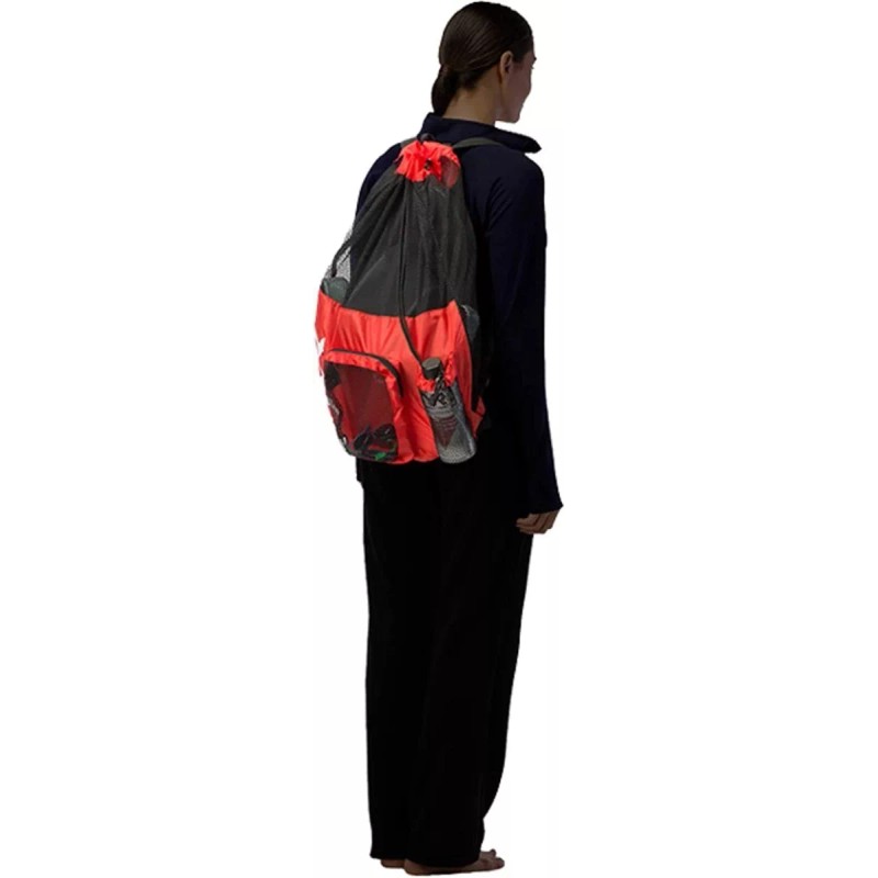 TYR Mochila Red Para Natacion Negra Tyr Big Mesh Mummy