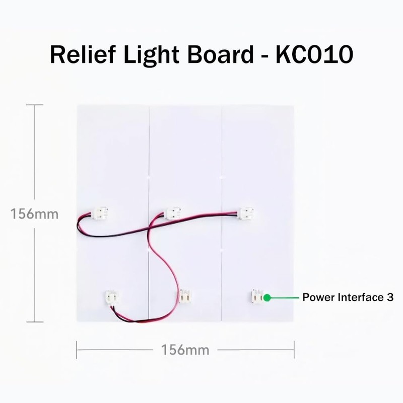 4 Pieces Lithophane LED Backlight Board Kit KC009 KC010 for