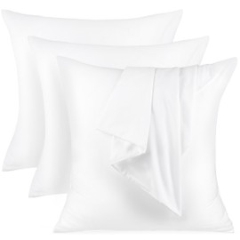 Utopia Bedding Cushion Cover 45 x 45 cm (Pack of 4) – Cushion Covers Made of 100% Polyester – White – For Cushions 45 x 45 cm – Cushion Cover – Pillowcase – Shrink and Fade Resistant