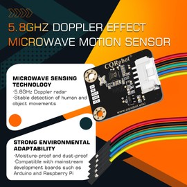 CQRobot 5.8GHz Doppler Effect Microwave Motion Sensor Compatible with Arduino and Raspberry Pi Motherboard. for Industry, Transportation, Agriculture, Smart Home, Security Monitoring, etc.