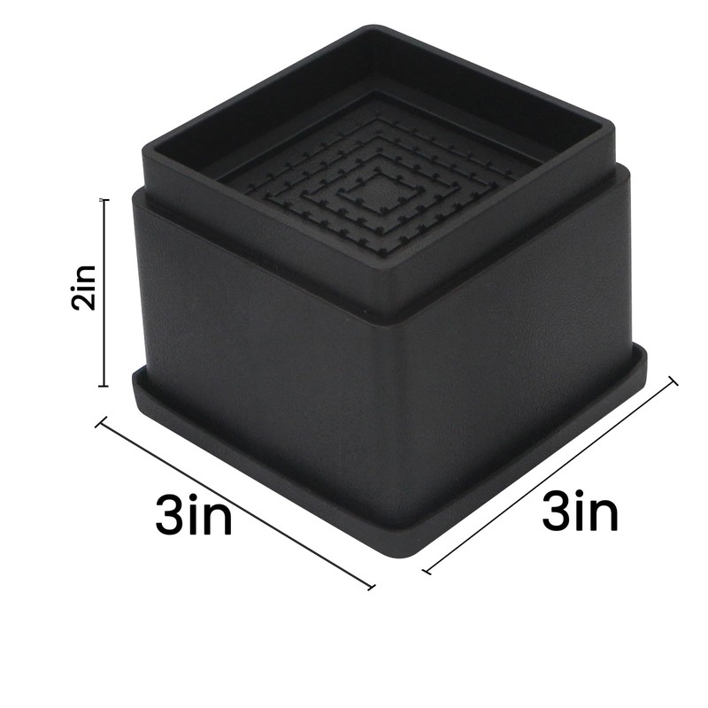 MYMULIKE Stackable Furniture Risers, 2 Inch Bed Risers, 4/6/8 Pack
