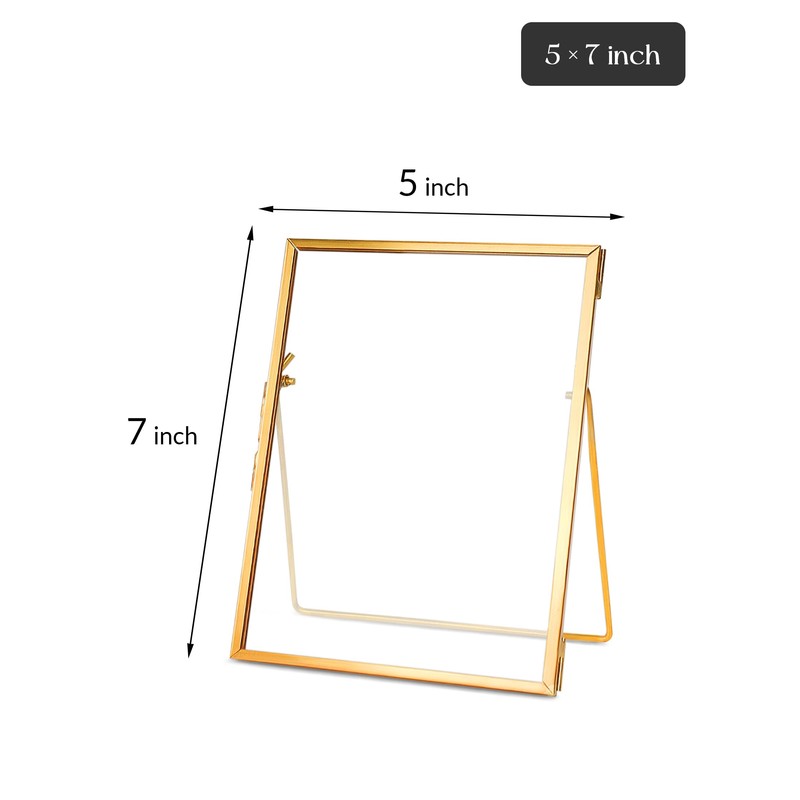 Glass Pressed Flower Frame Handmade, Floating Picture Frames for Pressed