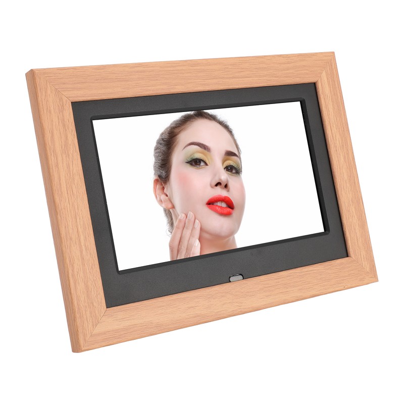 Digital Picture Frame Wooden 7 Inch IPS HD Multifunctional Smart
