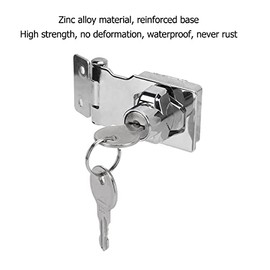 2 Paquetes de Cerrojo con Llave, Cerrojo de Cerrojo de Puerta de 2,5 Pulgadas con Llave, Pestillo de Cerrojo de Seguridad de Aleación de Zinc con Perilla Giratoria para Cajones, Buzones, Puertas de Ar