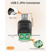 GELRHONR Micro USB Male to 2Pin Screw Terminal Adapter, 5V