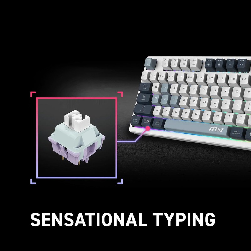 msi Forge GK600 TKL Wireless Sky - Mechanical Linear SWITCHES