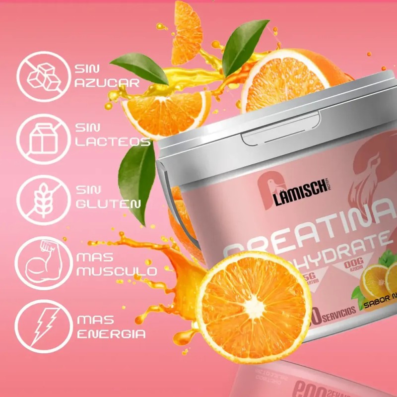 Creatina Monohidratada Flamish 3kg 600 Servicios Sabores