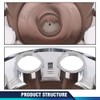PIT66 Chrome Rear Wheel Axle Hub Cover Kit Semi ABS