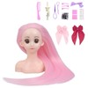 Small Doll Head For Hair Styling,Mini Synthetic Mannequin Head,Doll Head