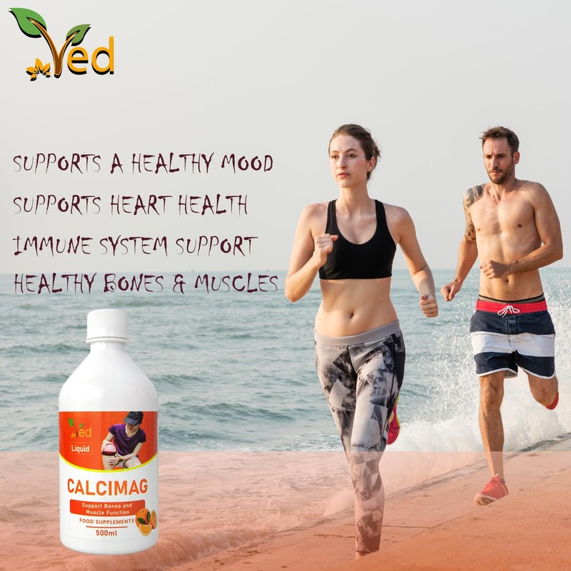 Ved Calcium, Magnesium, Vitamin D3 and Zinc Vegan Liquid Supplement,