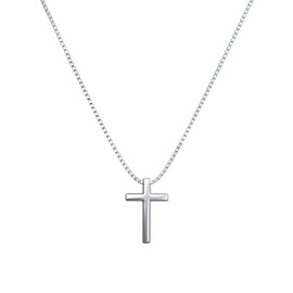 NAG.HC 925 Sterling Silver Cross Pendant Necklace: Tiny Delicate Jewelry for Women and Girls - Ideal Gift for Special Occasions - Beautiful Clothing Accessories