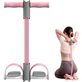 HASTHIP® Banda de Resistencia con Pedal Ancho de 6 Tubos,Cuerda Elástica Látex Natural para Ejercicio en Casa,Entrenamiento Yoga y Fitness Bandas Tracción para Piernas Cintura y