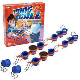 TOMY -14 Cups, 4 Ping Pong Balls, 8 Small, 6 Gloves, 2 Hangers, 2 Tees, 2 Parallel Poles, 2 Trampolines, 2 Smiles, 1 User Manual, Multi-Colour