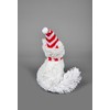 SHATCHI 20cm Arctic Fox Figure Christmas Tabletop Centrepiece Showpieces Home
