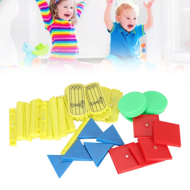 50PCS Magnetic Geometry Shapes Set Multifunctional Puzzle Educational Math Teaching