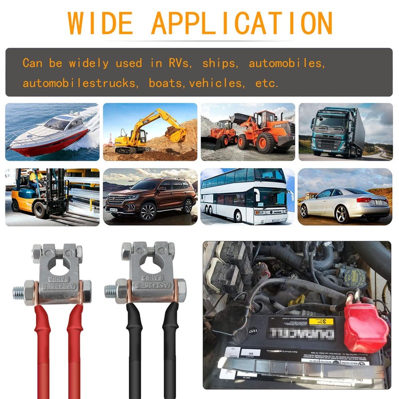 DLronwey Battery Terminal Connectors,Military Spec Positive Negative Heavy Duty Battery
