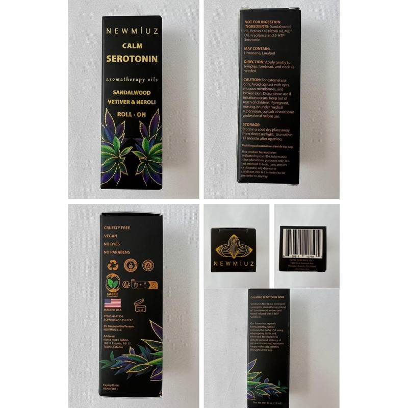 Calm Roll On Essential Oil Stress Relief Sandalwood Vetiver Destress