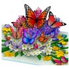 Nhgkju 3D Stereoscopic Greeting Card Butterfly Flower Valentine's Day Teacher's
