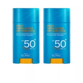 Please Check Product Description 엔조이 슈퍼 액티브 에어리 썬스틱 25g SPF50+PA++++ 2개 썬크림 햇빛차단 화장품 Enjoy Super Active Airy Sun Stick 25g SPF50+PA++++ 2pcs Sun Cream Sunblock Cosmetic