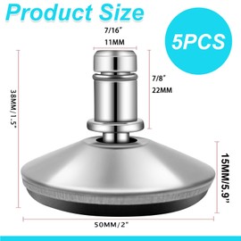 EKSMA 5PCS Office Chair Wheels – Premium Replacement Office Chair Swivel Caster Wheels, Perfect for The Office Environment – Highly Durable and Protective, White