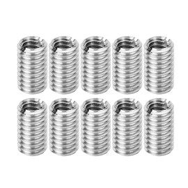 Pack of 10 Threaded Insert M8 to M6, 10 mm Stainless Steel Threaded Sleeve for Furniture Projects Automotive Mechanical Devices