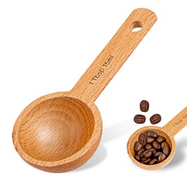 Wooden Coffee Scoop, 1 Tbsp 15ml Small Coffee Scoops for Jars Canisters Wood Sugar Scoop Coffee Measuring Spoon Wooden 1 Tablespoon Scoop for Home Kitchen Measuring Coffee Beans Tea Sugar