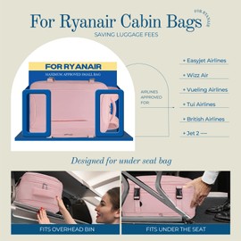 Cabin Bags 40x20x25 Underseat for Ryanair, Carry On Travel Backpack Cabin Size Rucksack Hand Luggage Bag Backpack Casual Daypack School Bag Fit 14 Inch Laptop with Cable Hole