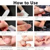 MOLILON 480pcs Nail Adhesive Tabs Transparent Waterproof Breathable Jelly Glue