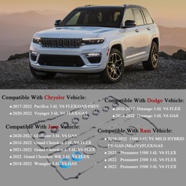 AUCERAMIC VC1184G Valve Cover Gasket Set Fit for 2016-2022 Dodge Durango 2019-2022 RAM 1500 2017-2022 Chrysler Pacifica Voyager 2016-2022 Jeep Gladiator Grand Cherokee Wrangler 3.6L V6 VS50919