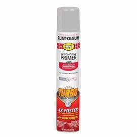 Rust-Oleum 393379 Stops Rust Turbo Automotive Primer Spray, 24 oz, Flat Light Gray