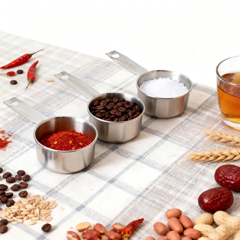 6 pcs 1 Cup Measuring Cup, Stainless Steel Measuring Cups,