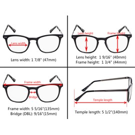 Eyekepper 4 Pack Reading Glasses - Retro Design Reader Eyeglasses for Men Women Reading +3.00