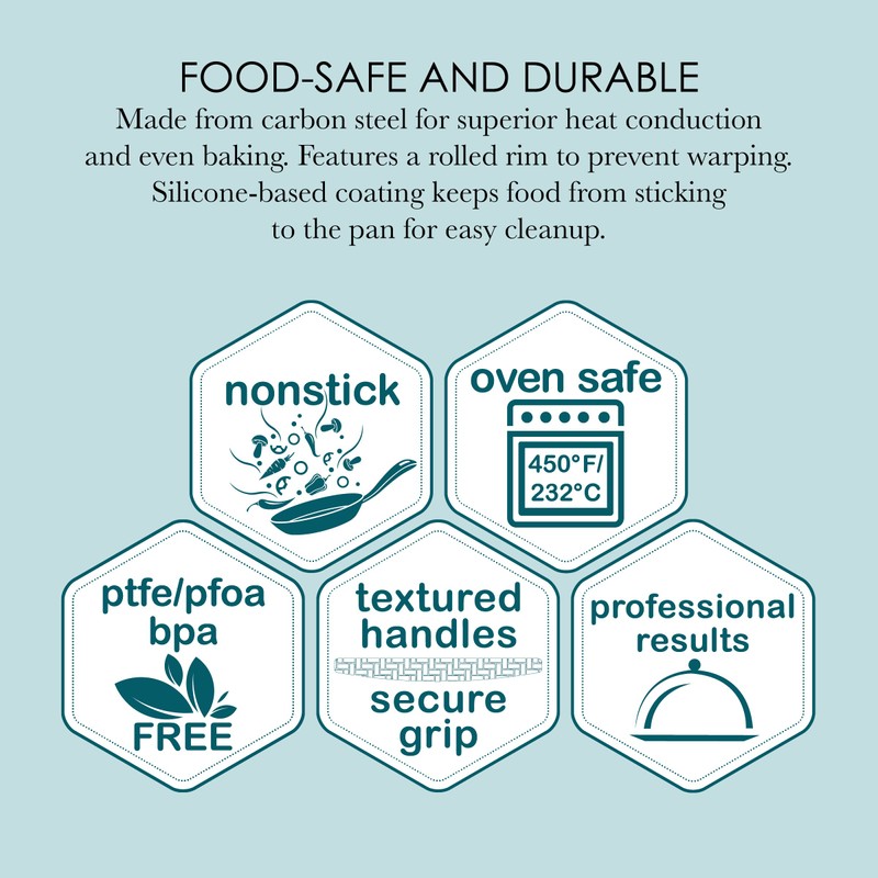 Chicago Metallic Everyday Non-Stick Small Baking Cookie Sheet. Perfect for