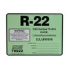 Pack of (10), R-22 / R22 / HCFC-22 Refrigerant Labels