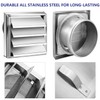 Funmit 6'' Metal Dryer Vent Cover, 7"x7" Outside Dimensions with