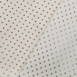 Neotrims Faux Leather PU PVC Airtex Style Eyelet Fabric Water Resistant Stretchy and Resistant Soft Material Fat Quarters or Sold by the Metre Brown Black or Cream Luxury Soft Touch Vegan Alternative