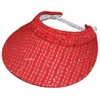 Cushees Sparkle Coil Back Sun Visor (621) (Red)