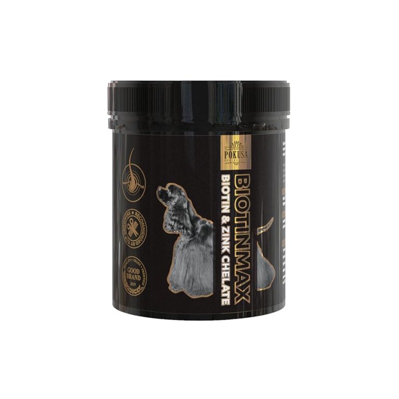 Pokusa DiamondCoat Biotin Max Supplementary Food for Dogs Skin Improvement