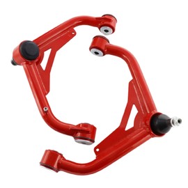 FUTAINEW 2-4" Front Upper Control Arms For 2000-2010 Silverado GMC Sierra 2500HD 3500HD 2003-2009 Hummer H2 Tubular Suspension kit Adjustable Red Control Arm
