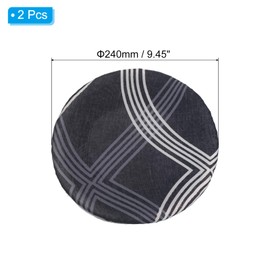 PATIKIL 9.5" Round Bar Stool Cover, 2 Pack Washable Elastic Stool Cover for Diameter 12"-18" Chair, Blue White